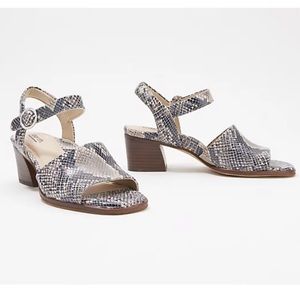 Earth Taupe MultiLeather Heeled Sandal Murano Haze